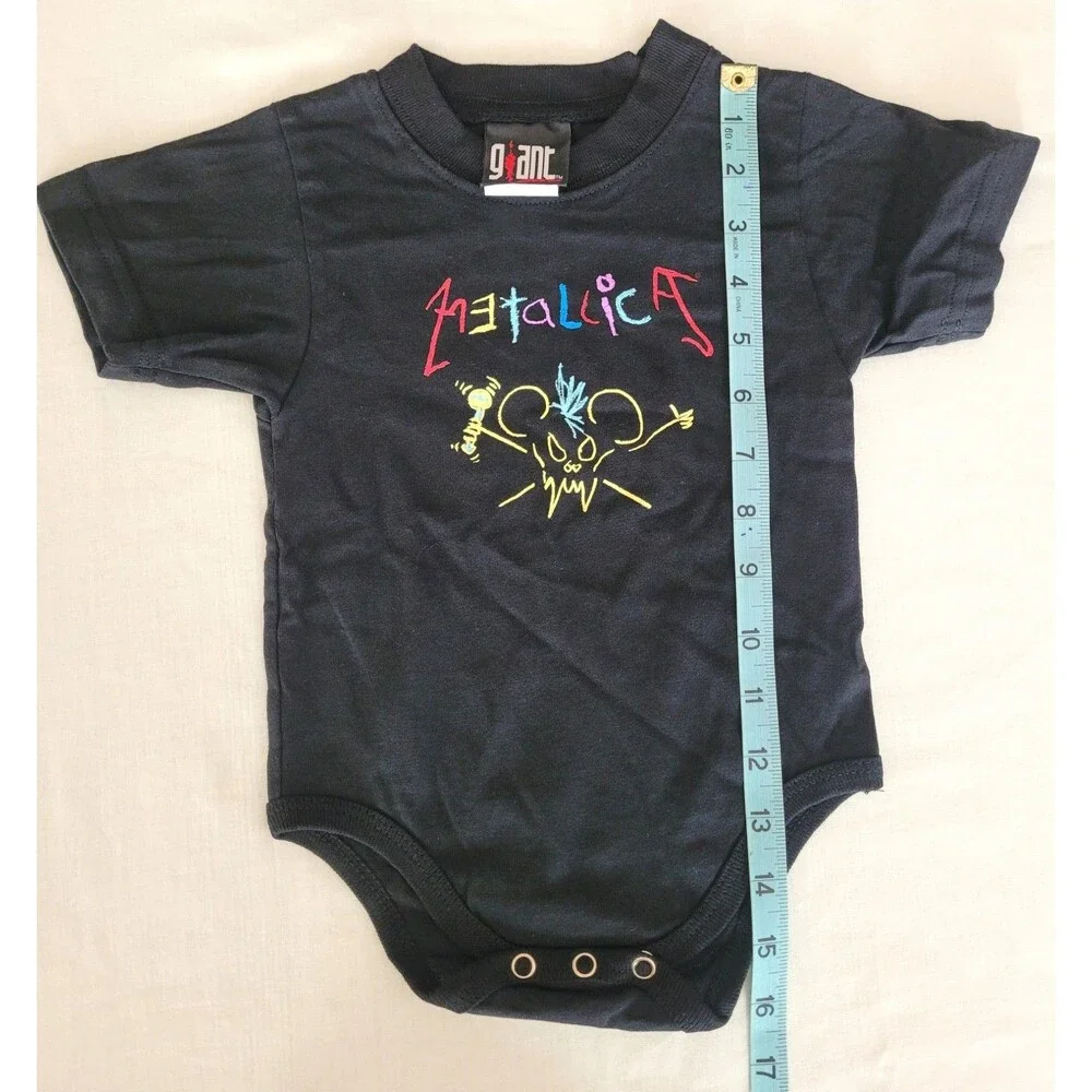 Giant Metallica Crayon Scary Guy Baby Bodysuit 12 Months NWOT Rock